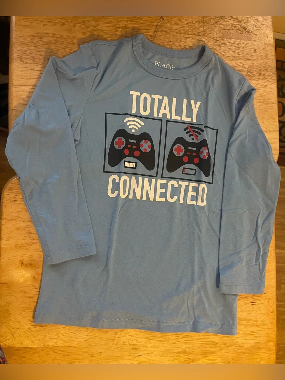 Place Light Blue 'Totally Connected' Gamer Controller Tee-5-6
